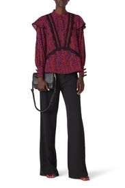 Lace Trim Python Top by Koché x RTR