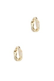 Pavé Cuban Link Hoops by Luv Aj