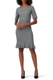 Printed Gia Flounce Hem Dress by Leota