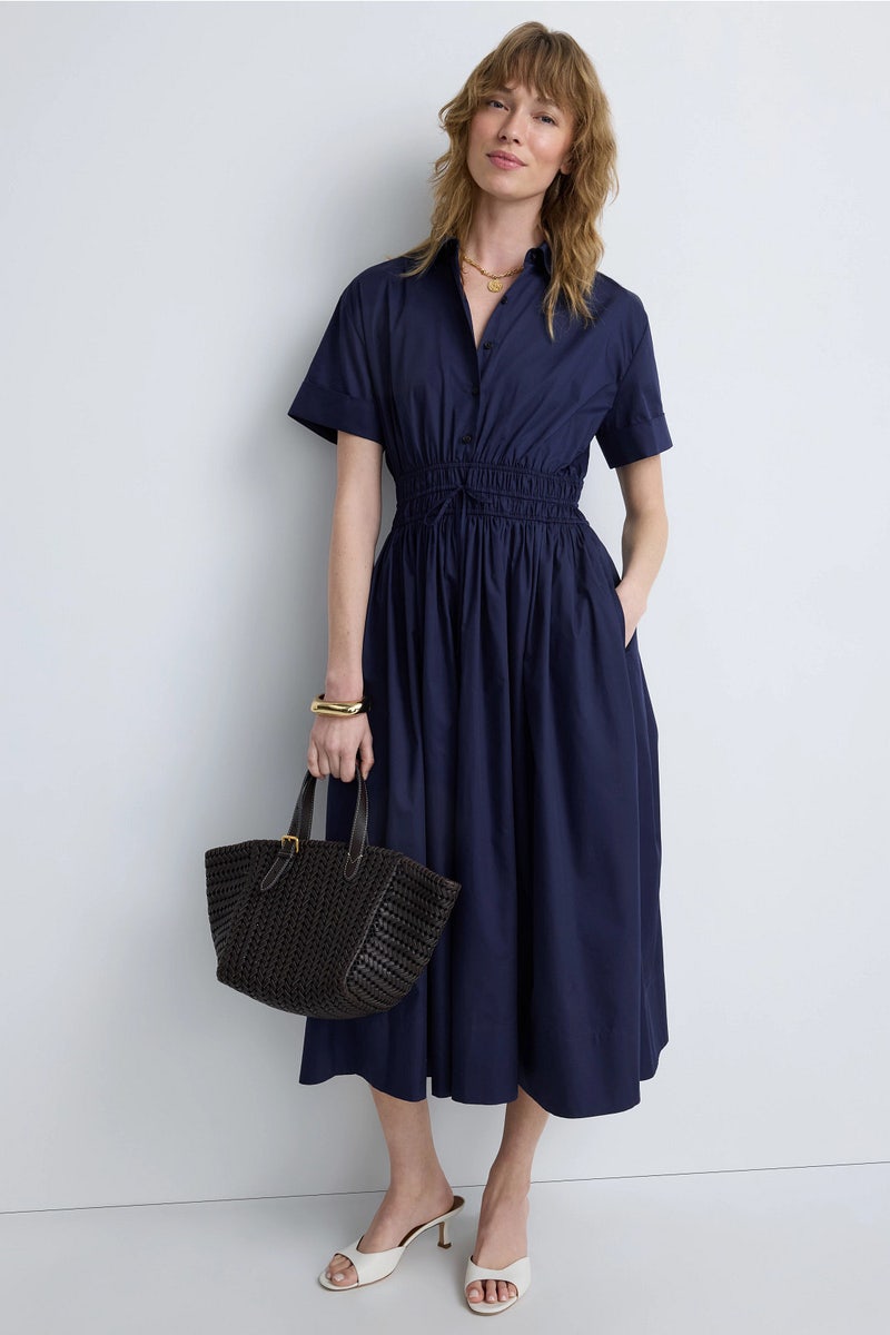 Cinched Waist Mini Shirt Dress by Laundry by Shelli Segal - Photo 0
