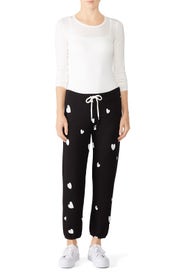 Scattered Hearts Sweatpants by MONROW