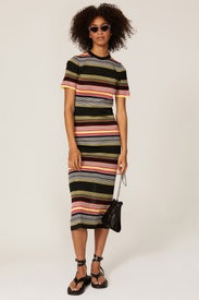 Striped Midi Dress by Rabanne
