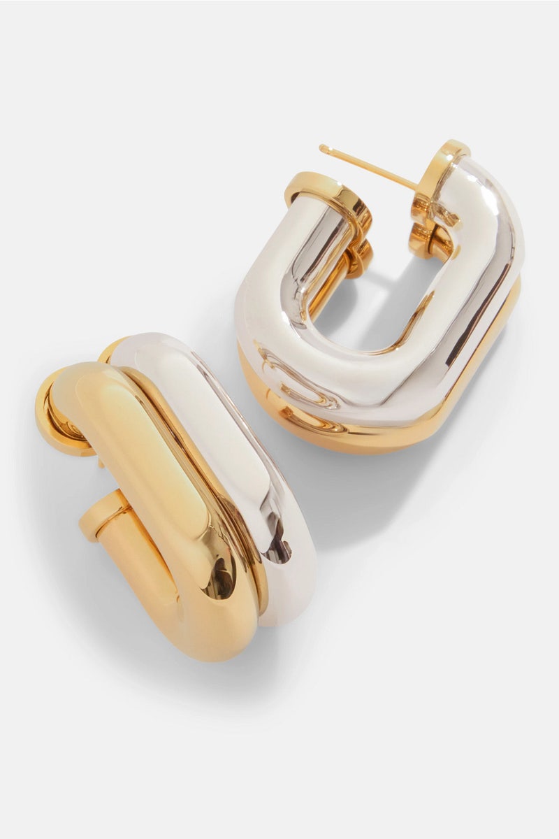 Two Toned Hoop Earrings by Rabanne Accessories - Photo 0
