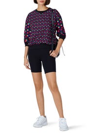 Printed Windbreaker Sweatshirt by Terez