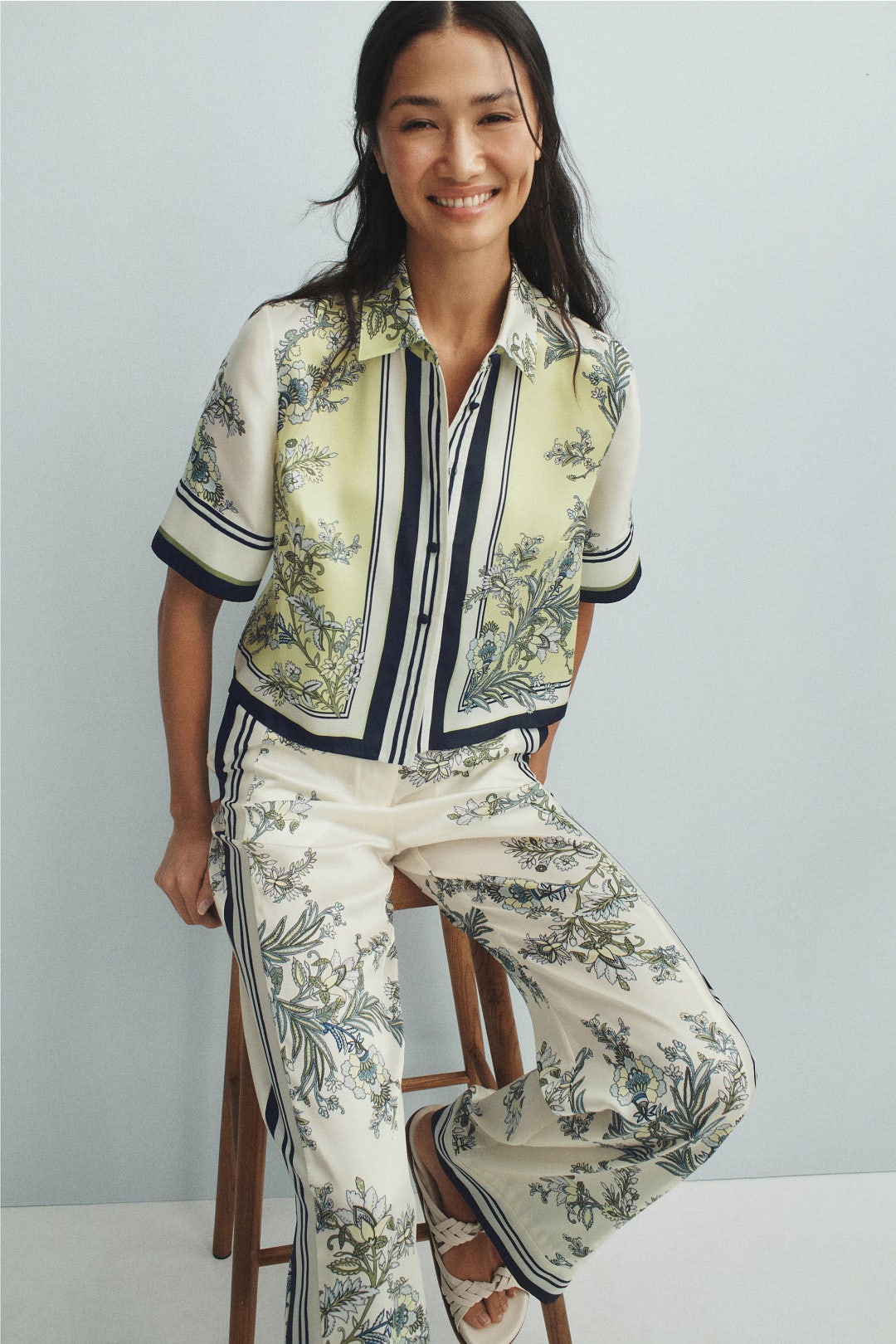 Clean Spruce Button Front Top by Veronica Beard 0