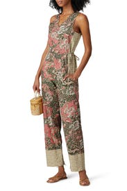 Floral V-Neck Jumpsuit by Warm