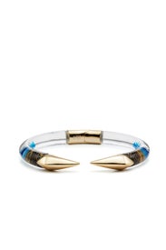 Indigo Mirrored Pyramid Brake Hinge Bracelet by Alexis Bittar