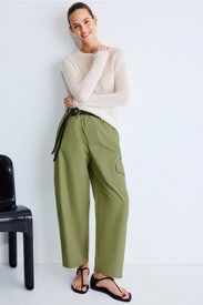 Green Barrel Leg Pants by Adam Lippes x RTR