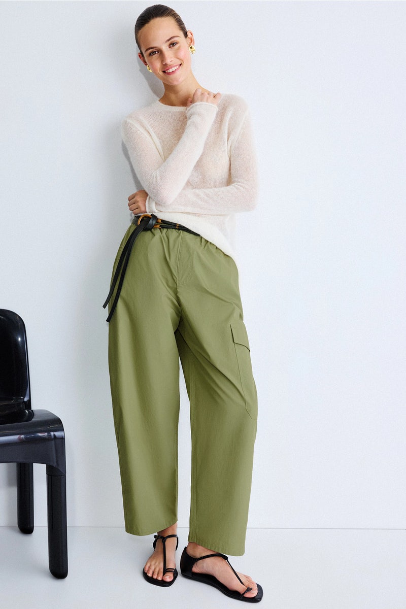 Green Barrel Leg Pants by Adam Lippes x RTR - Photo 0