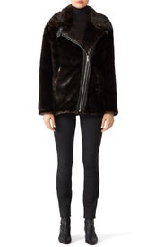 Oversized Faux Fur Moto Jacket by KENDALL + KYLIE