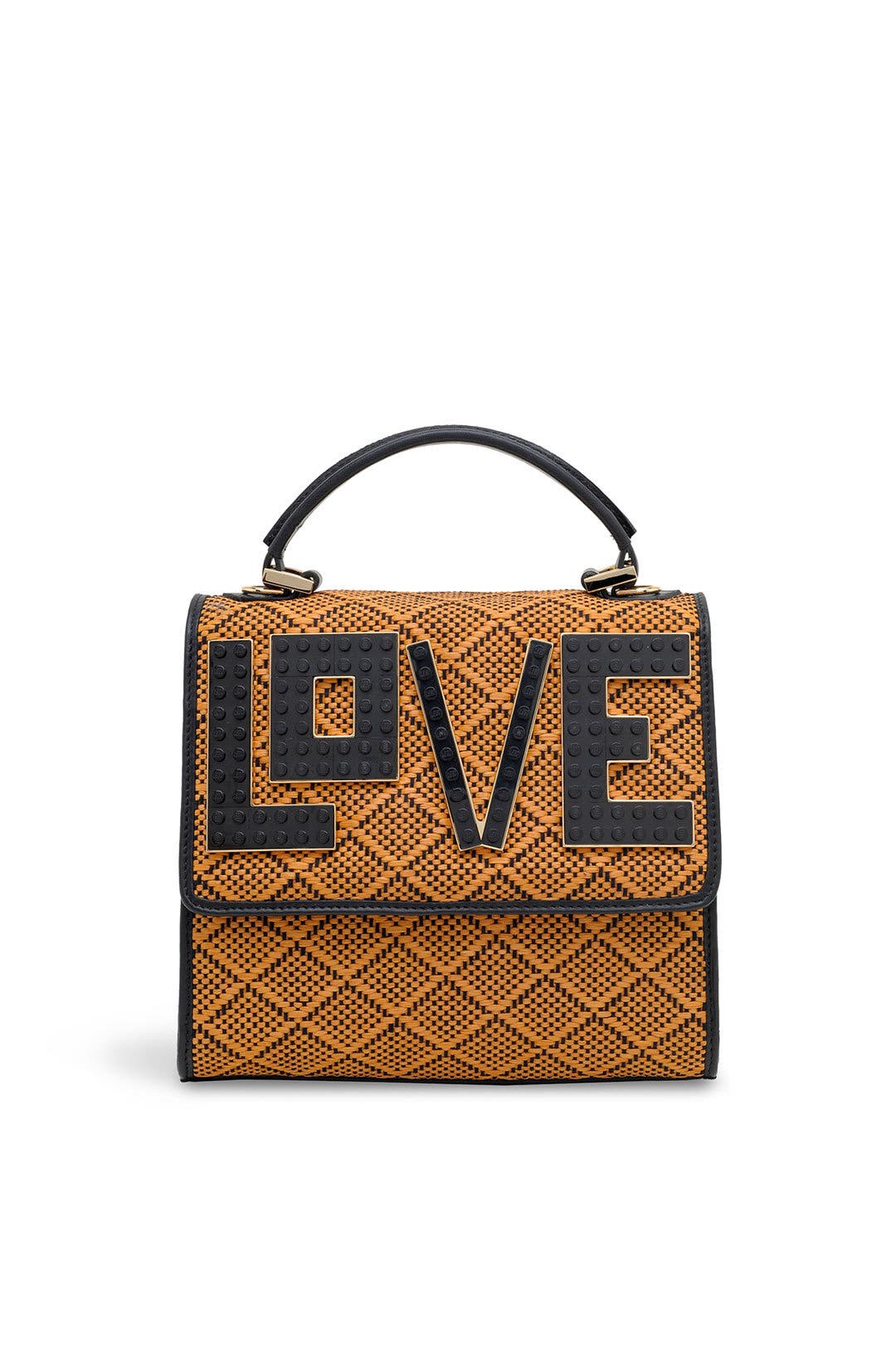 バッグ Les Petits Joueurs MINI ALEX - BUNNY Scacco Cognac Mini Alex Love Bag by Les Petits Joueurs