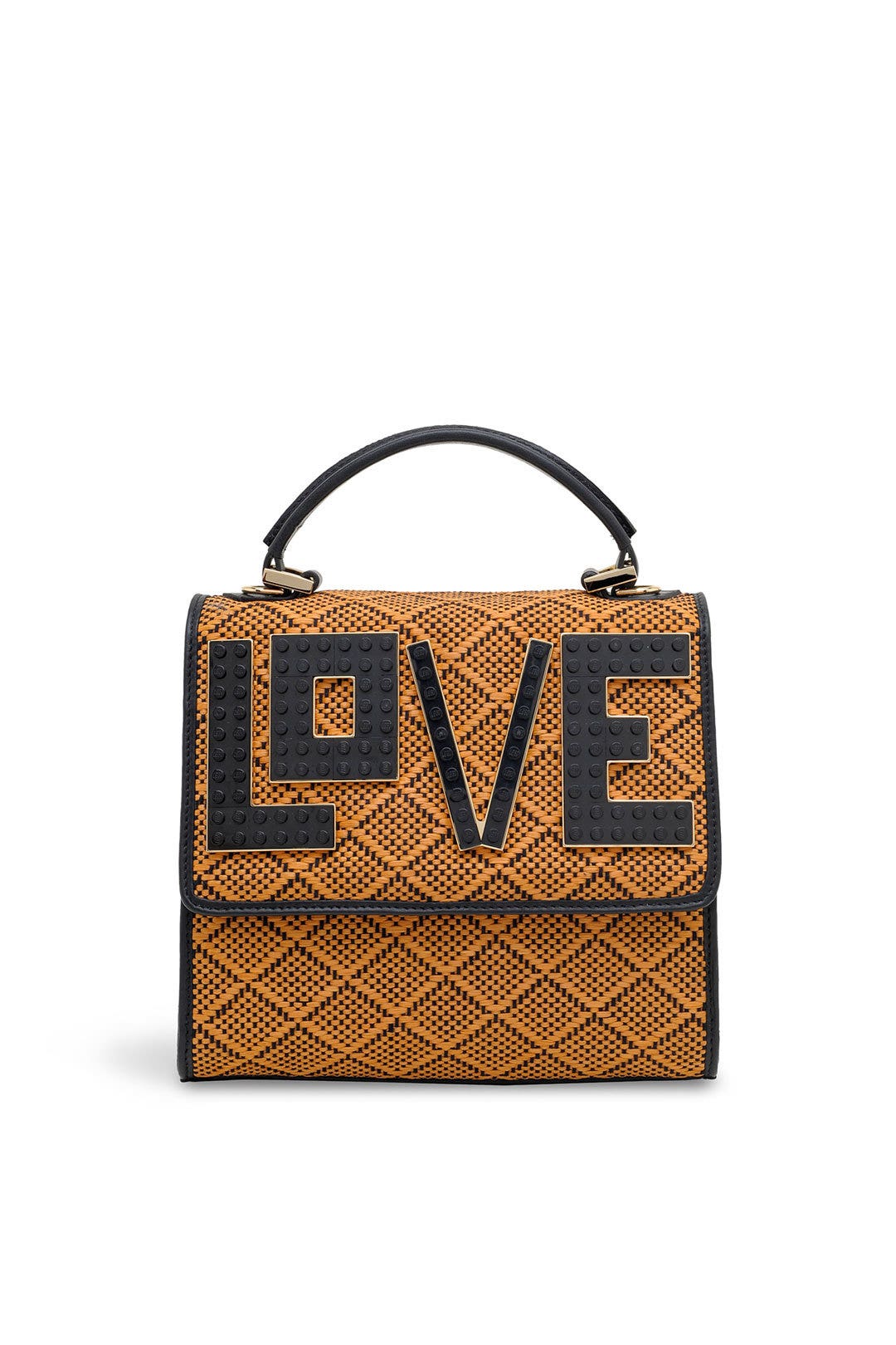 Scacco Cognac Mini Alex Love Bag by Les Petits Joueurs 0