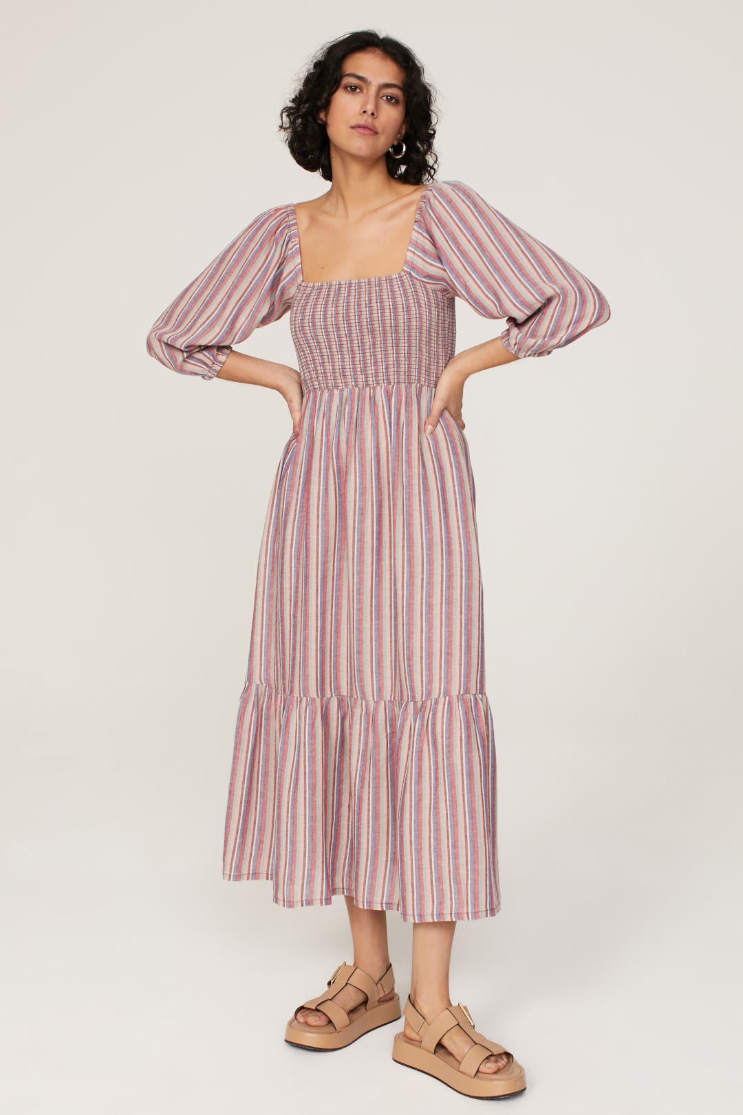 Stripe Midi Dress by Marine Layer | Rent the Runway