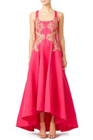 Gilded Royal Fuchsia Gown by Marchesa Notte