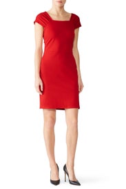 Red Square Neck Sheath by Slate & Willow