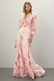 Lace Applique Shirt Dress by Badgley Mischka