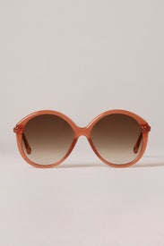 Nude Round Sunglasses by Chloé