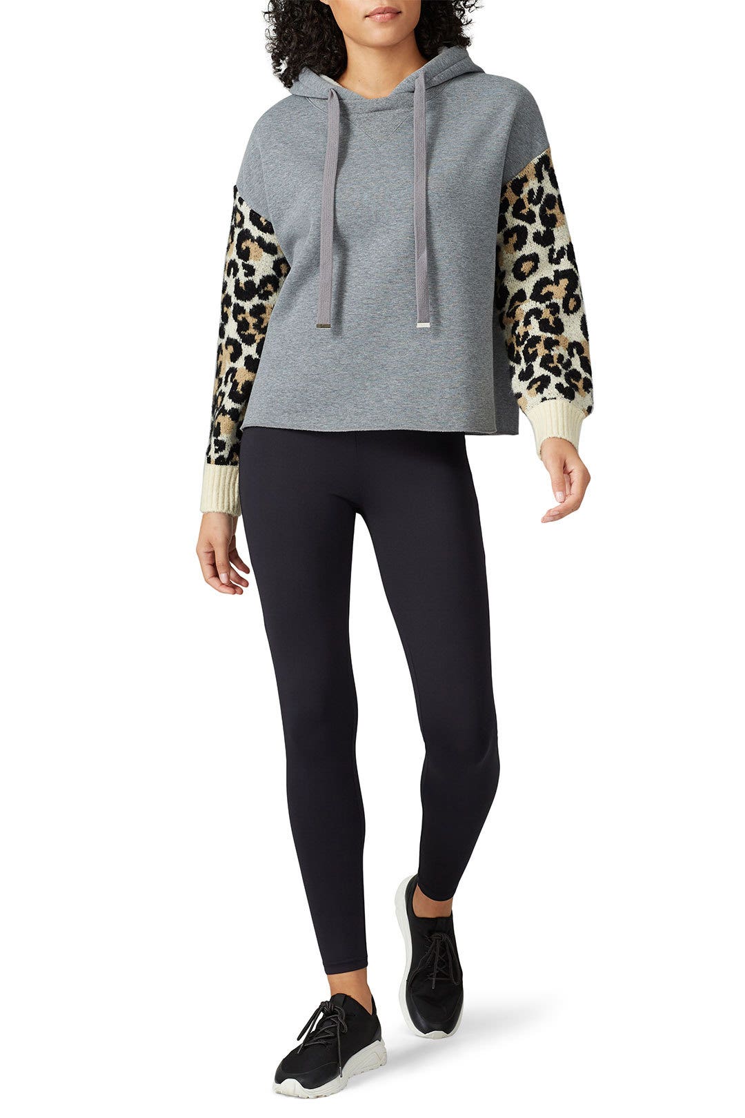 Leopard Sleeves Sweatshirt by Central Park West 0