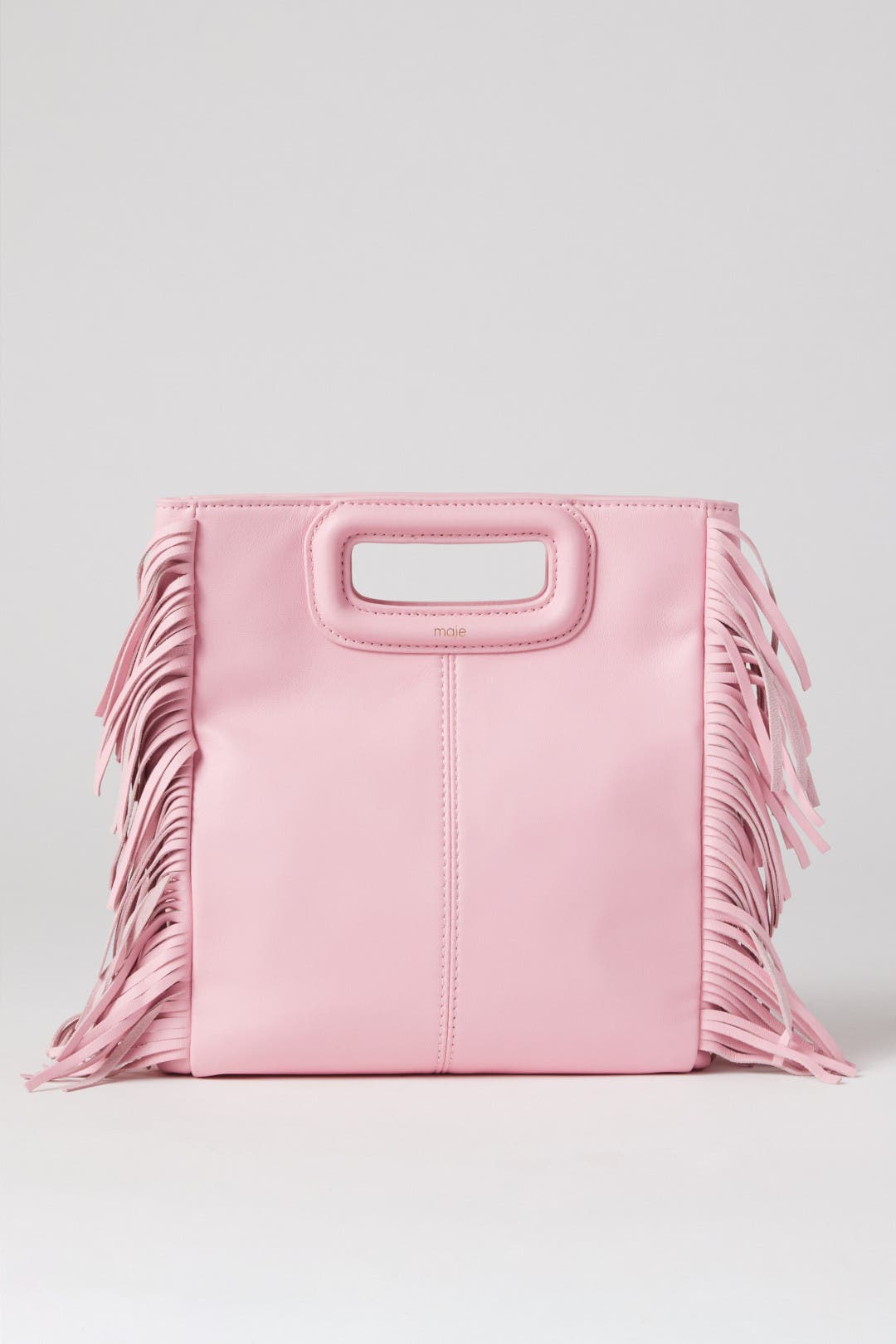 Pink Smooth Leather M Bag by Maje | Rent the Runway
