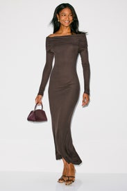 Jytte Off The Shoulder Midi Dress by By Malene Birger