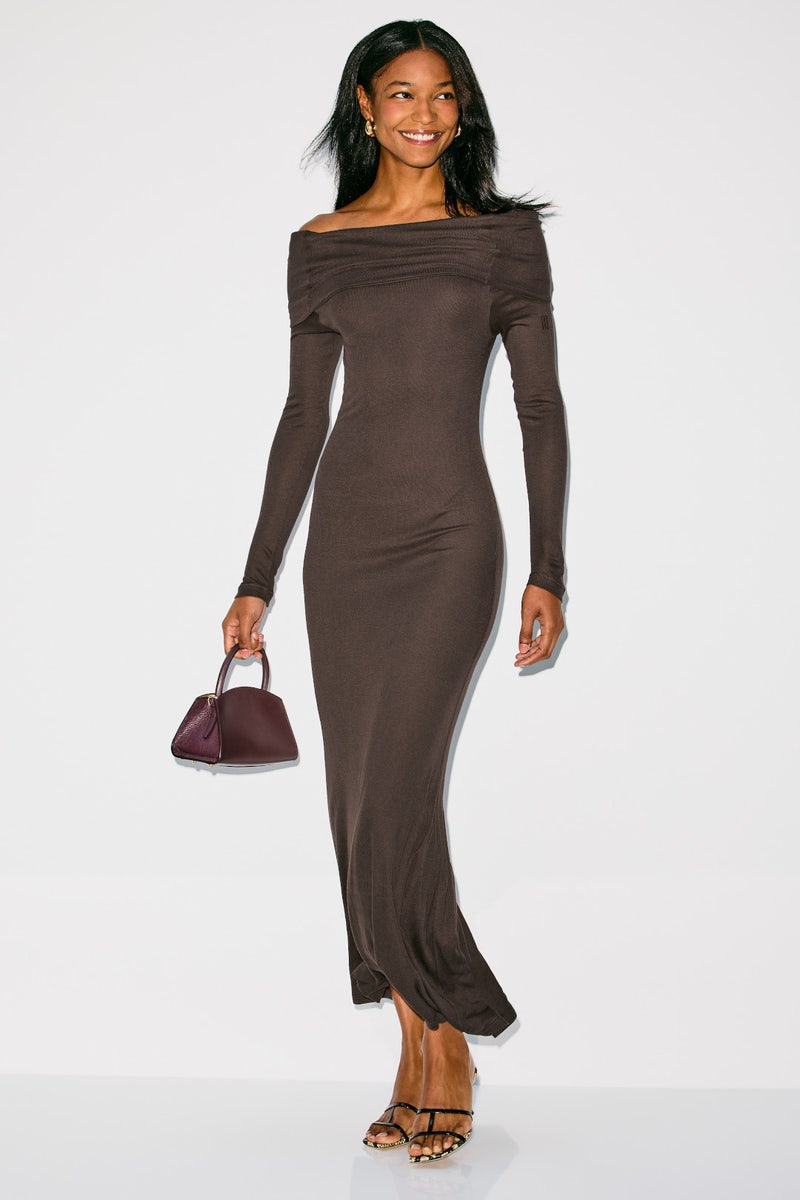 Jytte Off The Shoulder Midi Dress by By Malene Birger - Photo 0