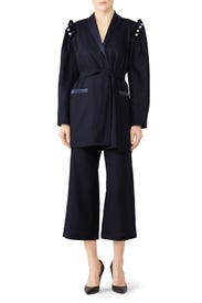 Pearl Trim Smoking Jacket by Mother of Pearl