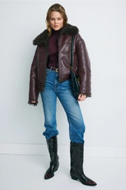 Brown Reversible Short Jacket by OOF