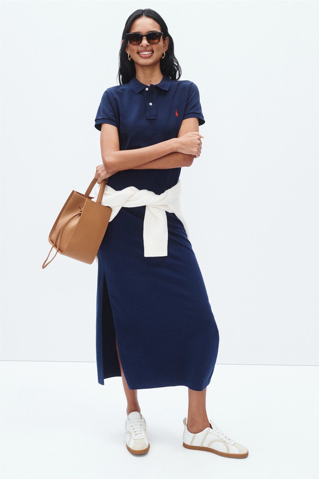 short sleeve cotton midi dress polo ralph lauren Polo Ralph Lauren Women's Linen Belted Shirtdress - White