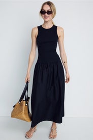Black Take Me Away Midi Dress by Sanctuary