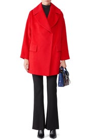 Tomato Ruby Coat by Trina Turk