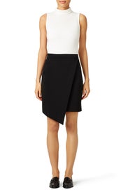 Black Side Cut Skirt by Badgley Mischka
