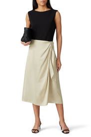 Satin Midi Skirt by Club Monaco