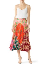 Floral Pleated Clara Skirt by DELFI Collective