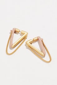 Nude Pave Mini Vera Earrings by DEMARSON