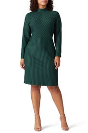 Striped Mock Neck Dress by ELOQUII