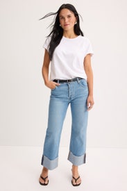 Rosie Petite Cuff Jeans by Hudson