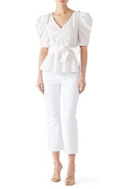 Dot Cotton Drape Blouse by kate spade new york