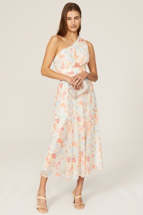 MUNIRA SAGE ONE SHOULDER DRESS