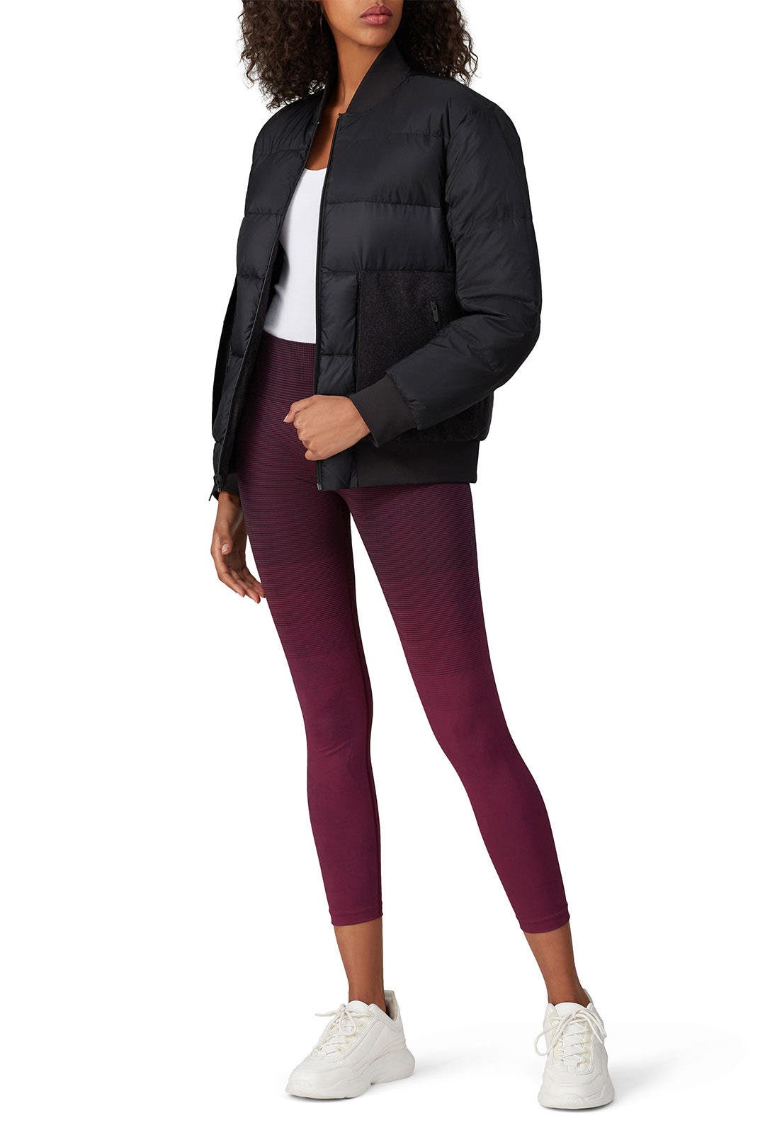 Black Roam Far Reversible Wool Bomber by Lululemon 0