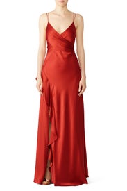 Rust Tie Silk Maxi by Nicholas