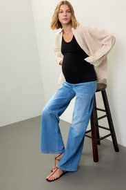 Maternity Wide Leg Jeans by PIETRO BRUNELLI MATERNITY