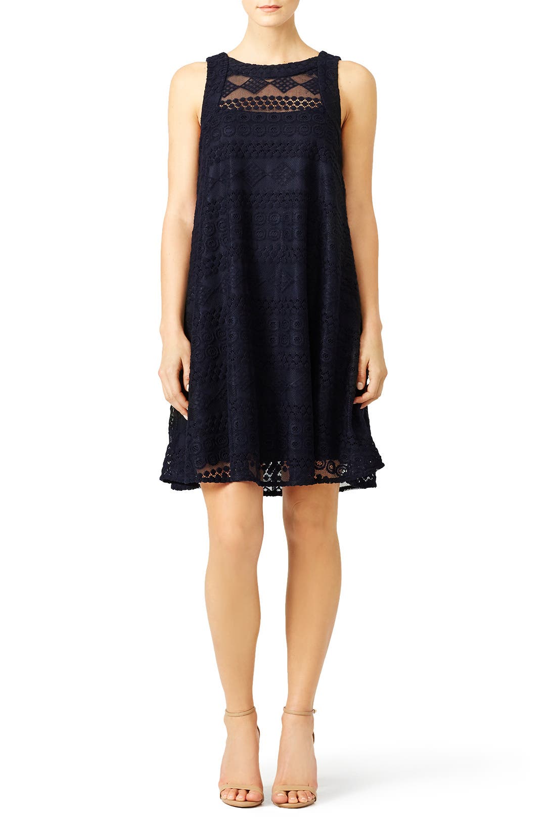 navy embroidered lace sol dress Navy Embroidered Lace Shift by Slate & Willow