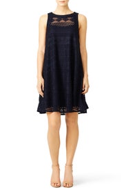 Navy Embroidered Lace Shift by Slate & Willow