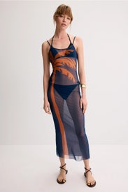 Mesh Scoop Maxi Cover Up by WEWOREWHAT