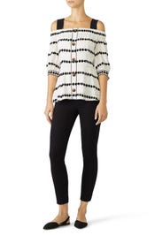 Soft White Dotted Top by Derek Lam 10 Crosby