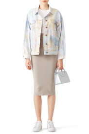 Blue Tie Dye Denim Jacket by Free People