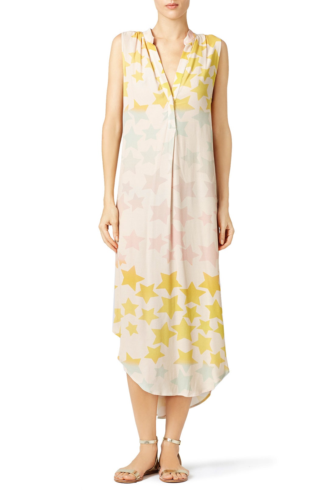 Pink Star Blast Shirtdress by Mara Hoffman 0