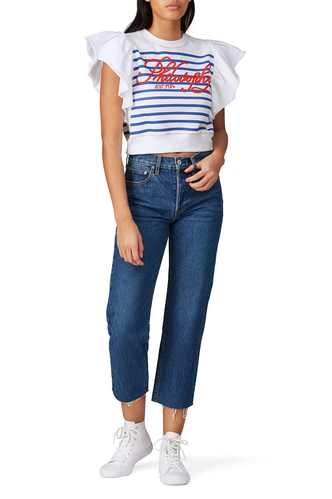 Vivienne Crop Straight Jeans by TRAVE Denim 0