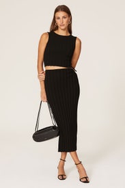Emerald Ribbed Knit Top by Aya Muse