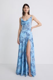 Leo Blue Poppy Gown by Bronx and Banco